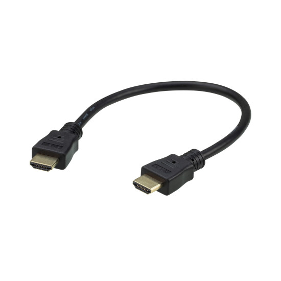 0.3M HDMI 1.4 Cable M/M 30AWG Black [2L-7DA3H]