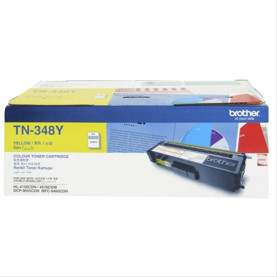TN-348Y - Yellow Toner Cartridge, Yield 6000 pages