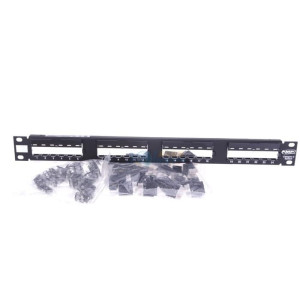 Discrete patch panel 24 port ( Blank Panel / Unloaded )