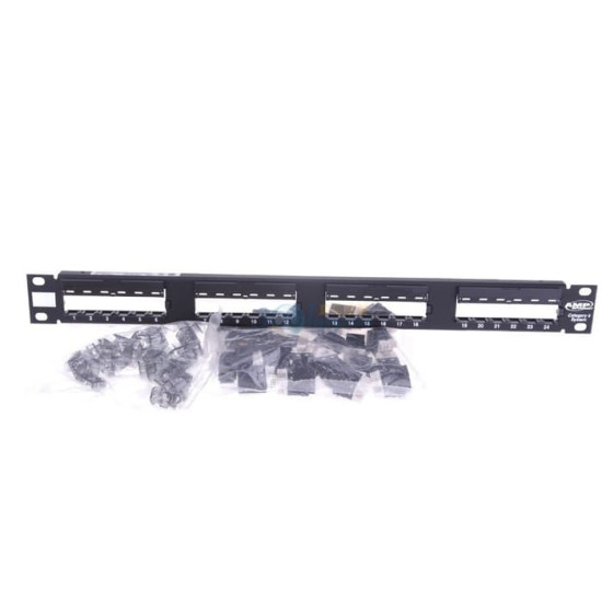 Discrete patch panel 24 port + Modular SL Jack UTP Cat6  24pcs (set)