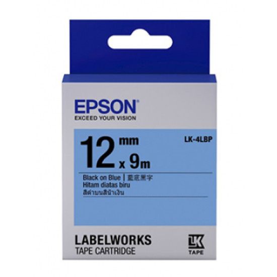 LK-4LBP-12MM BLACK ON BLUE