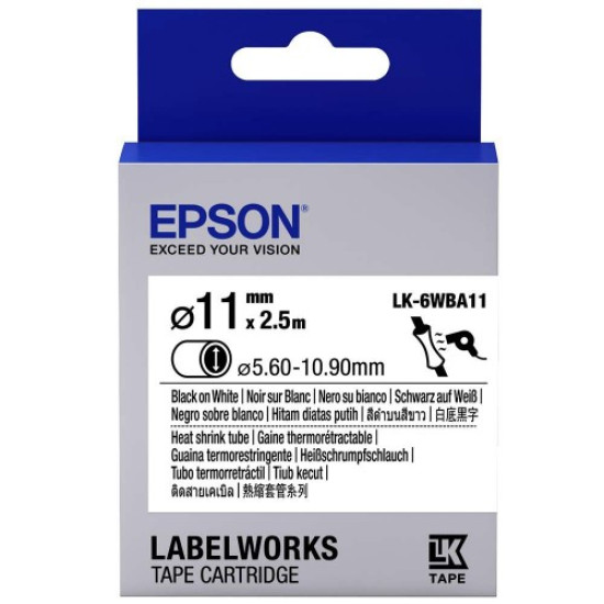 LK-6WBA11-BLK ON WHITE HT SHRINK DIA.11