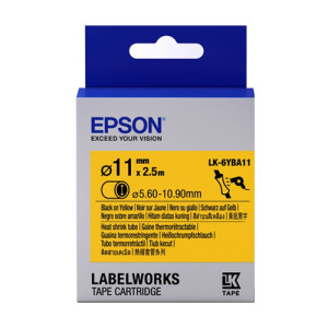 LK-6YBA14-BLK ON YELOW HT SHRINK DIA.14