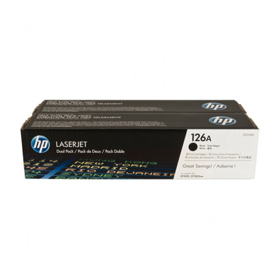 126A Black Dual Pk LJ Toner Cartridge [CE310AD]