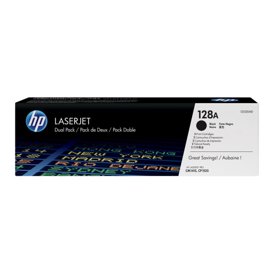 128A Black Dual Pk LJ Toner Cartridge [CE320AD]